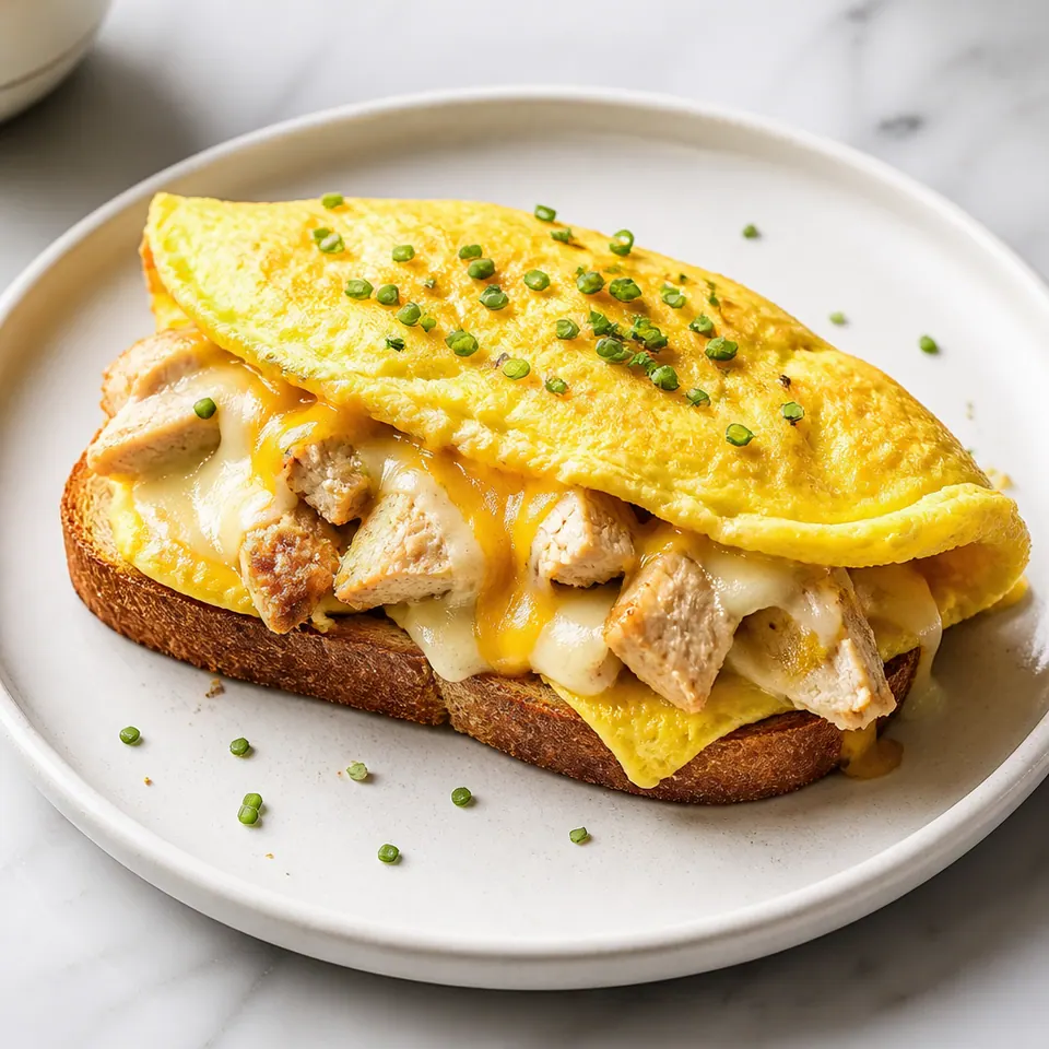 Cheesy chicken Omelette, Brunch in Fallowfield at Crema Dolce
